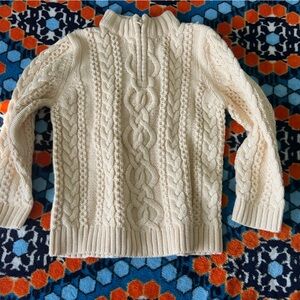 Hanna Andersson Boys Fisherman/Irish Sweater Cream